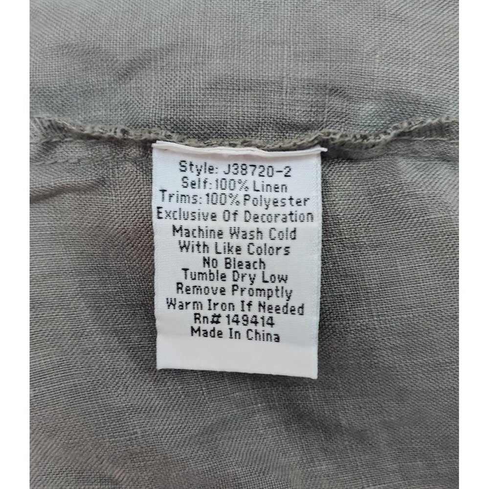 Johnny Was Kemi Embroidered Midi Linen Tank Dress Sz (XL) Taupe Coastal Neutral - Picture 8 of 9